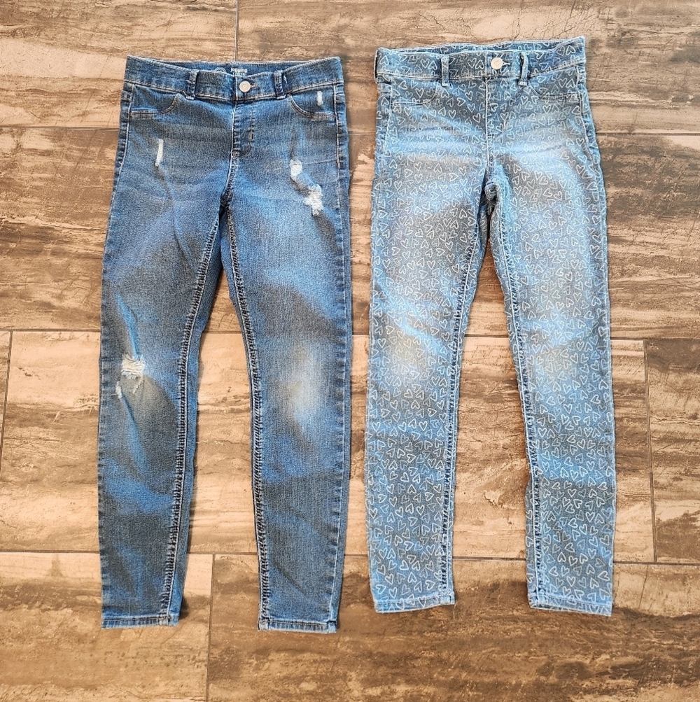 Set of 4 Girls' Jeggings (Size 10-12) - Gently Used - Picture 4 of 5